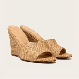 Veronica Beard Dali raffia wedge